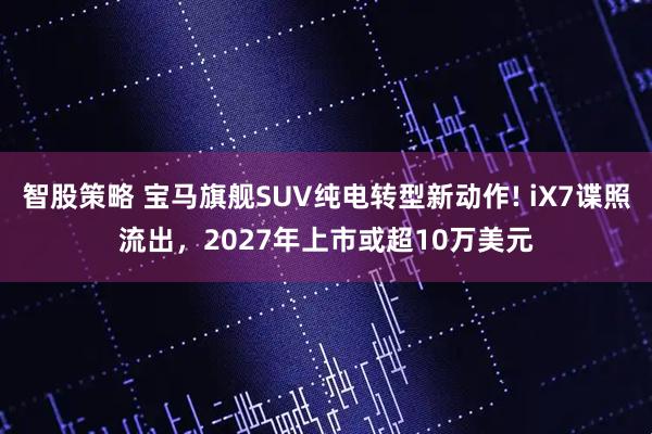 智股策略 宝马旗舰SUV纯电转型新动作! iX7谍照流出，2027年上市或超10万美元